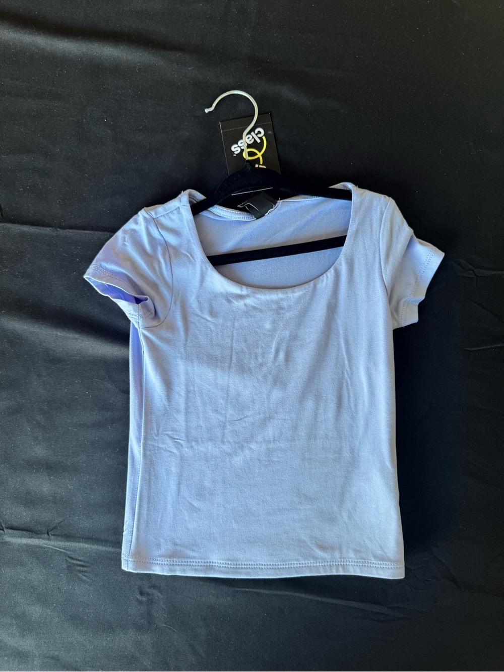 NWT Art Class Girls Scoop Neck Short Sleeve T-Shirt Light Blue Size XS (4/5)